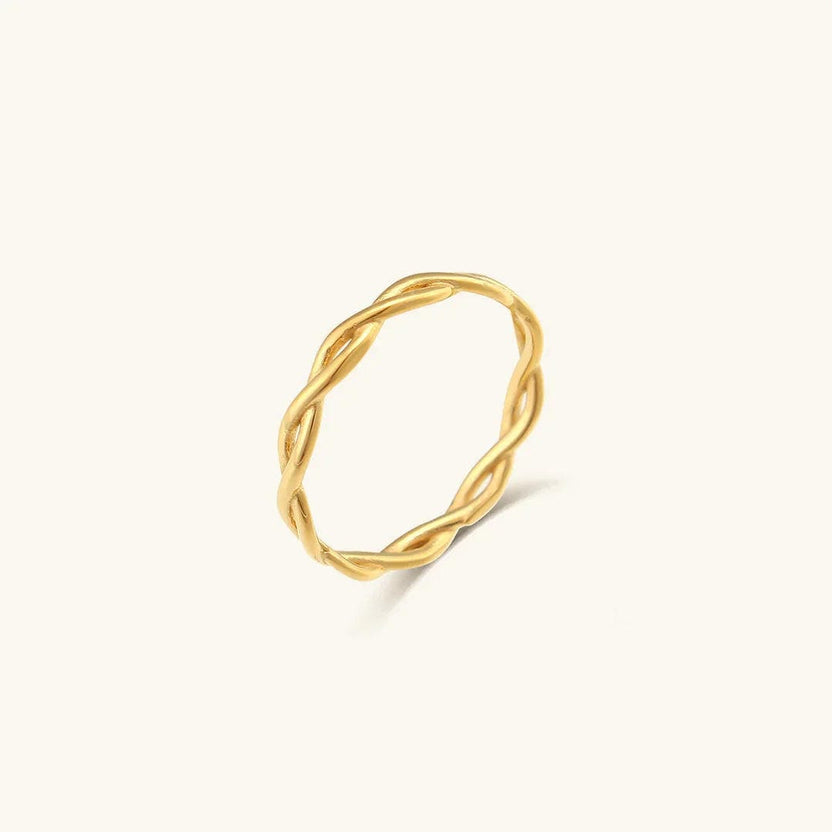 Anillo de oro vintage retorcido