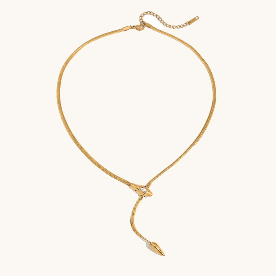 Collar de serpiente dorado vintage