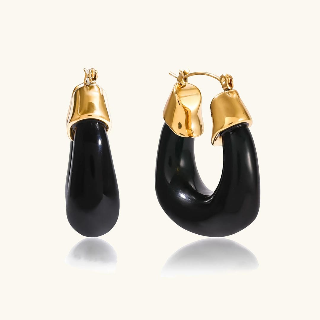 Pendientes voluminosos de esmalte Serene – imagen 3