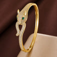 Pulsera de serpiente exquisita con circonita