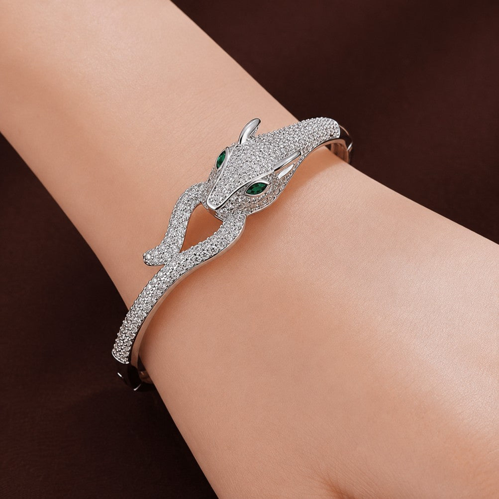 Pulsera de serpiente exquisita con circonita – imagen 3