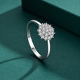 Anillo elegante de circonita con flores – imagen 2