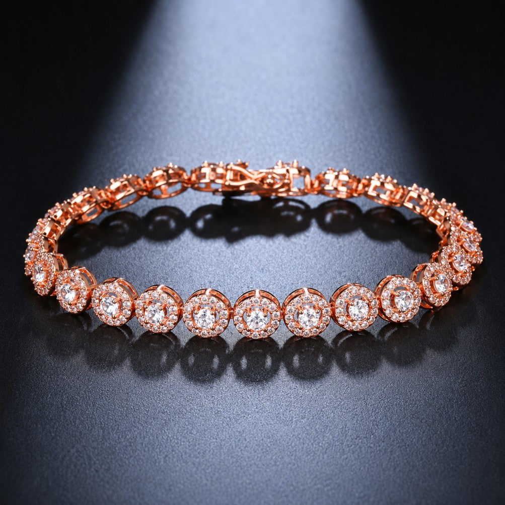 Pulsera redonda de circonita brillante – imagen 3