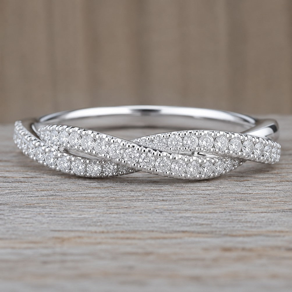 Anillo retorcido de circonio de lujo – imagen 2