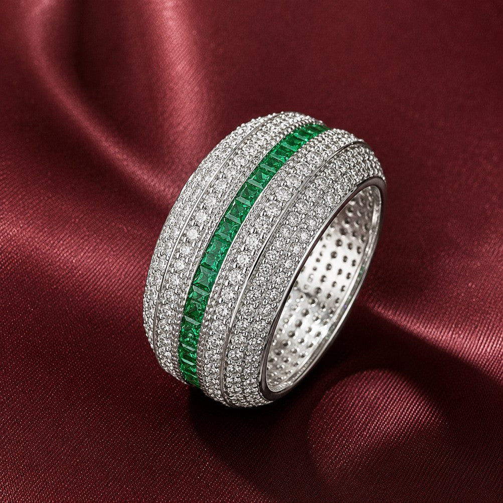 Anillo de circonita de dos tonos – imagen 2