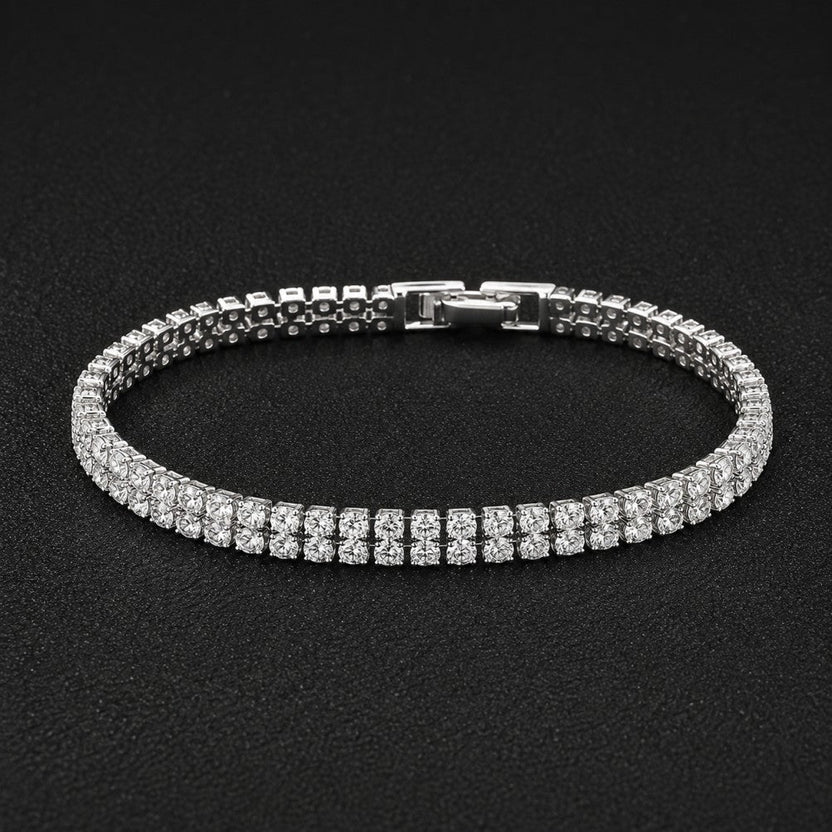 Pulsera lujosa de circonita sintética