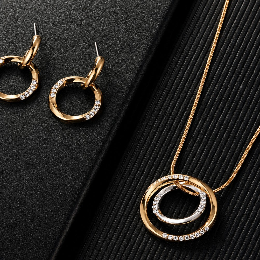 Conjunto de colgante Mobius elegante