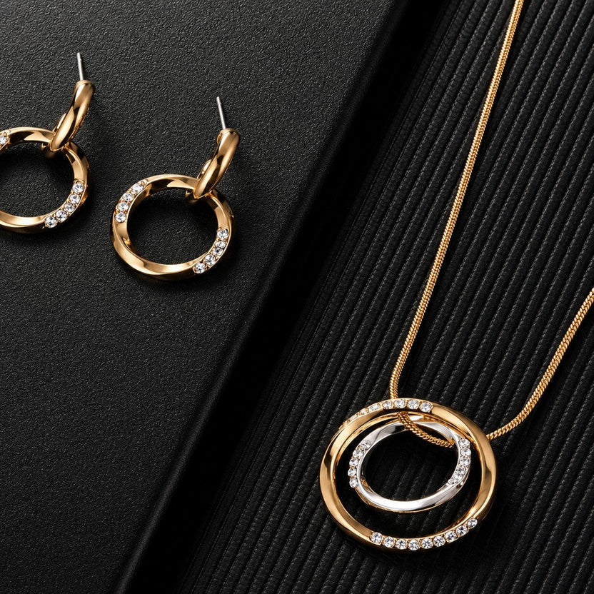 Conjunto de colgante Mobius elegante
