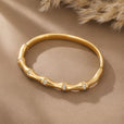 Pulsera de lujo con circonita cuadrada