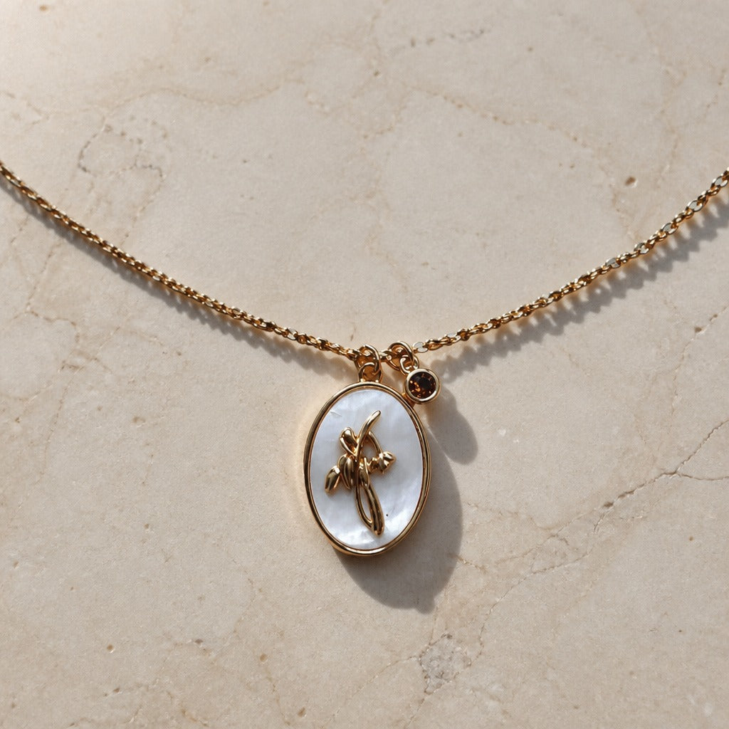 Colección de collares vintage con piedra de nacimiento – imagen 8