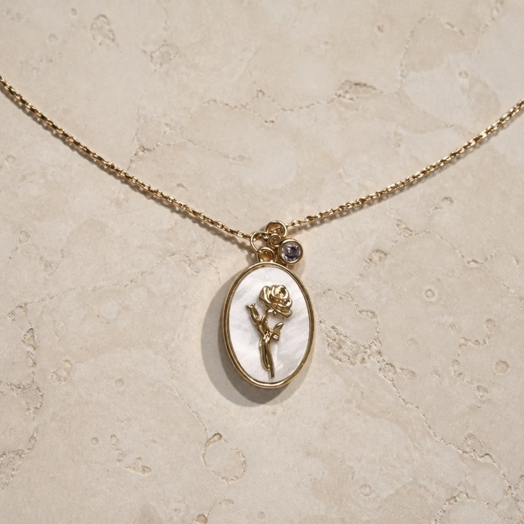 Colección de collares vintage con piedra de nacimiento – imagen 7