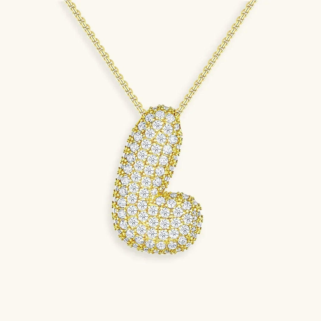 Collar con inicial Bubble de cristales – imagen 14