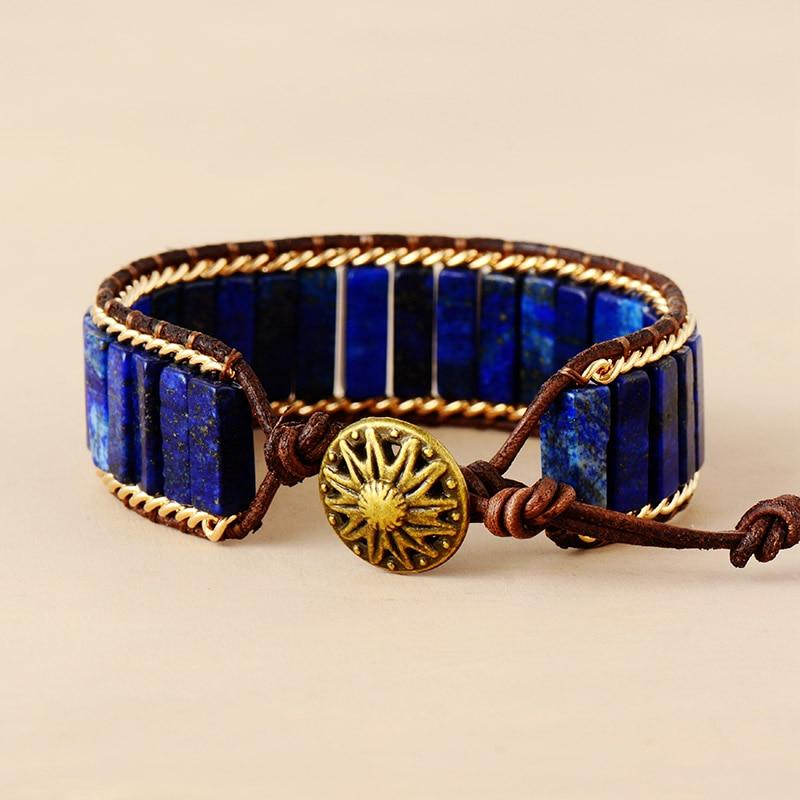Pulsera protectora de lapislázuli antiguo