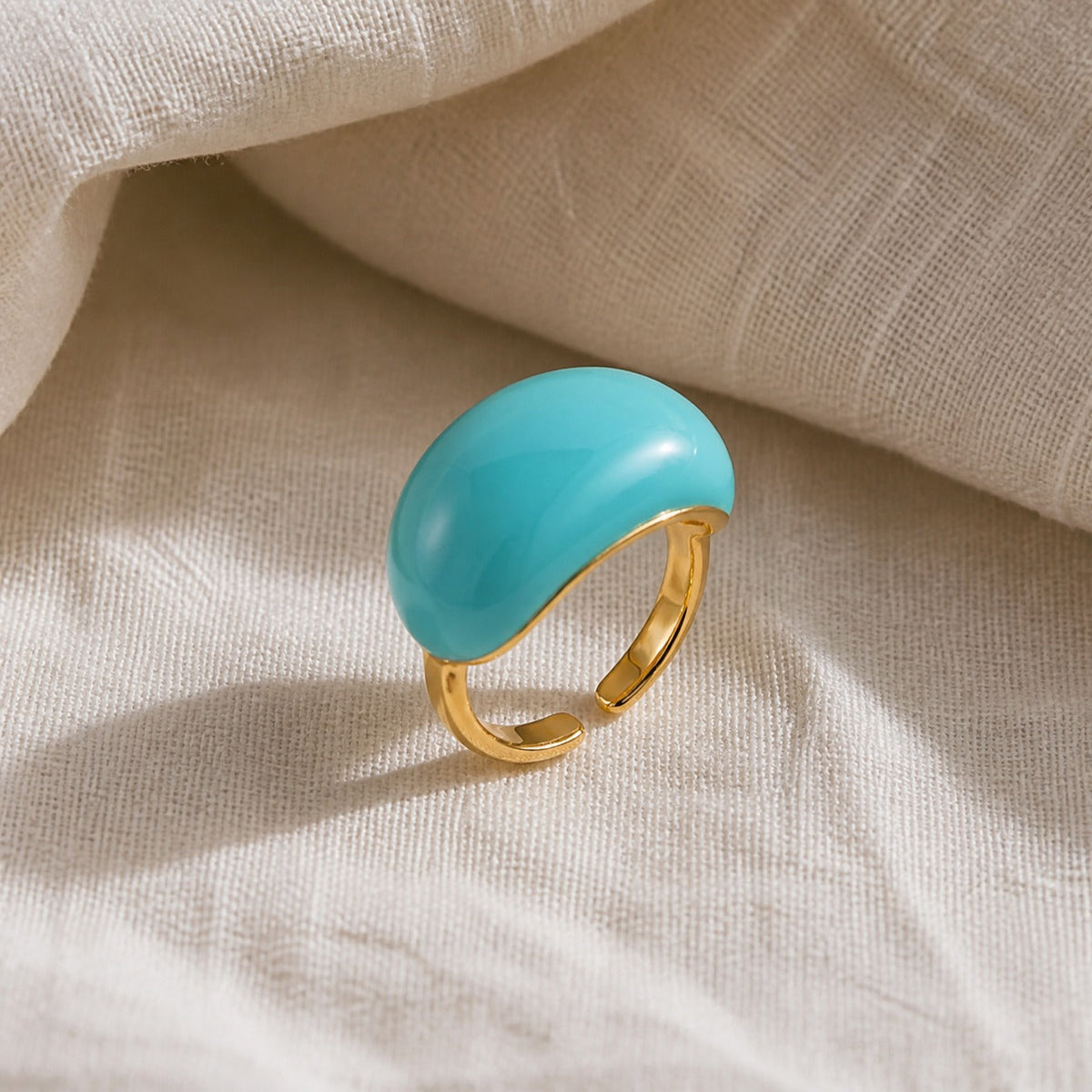 Anillo Lava Drop de acero inoxidable y esmalte – imagen 2