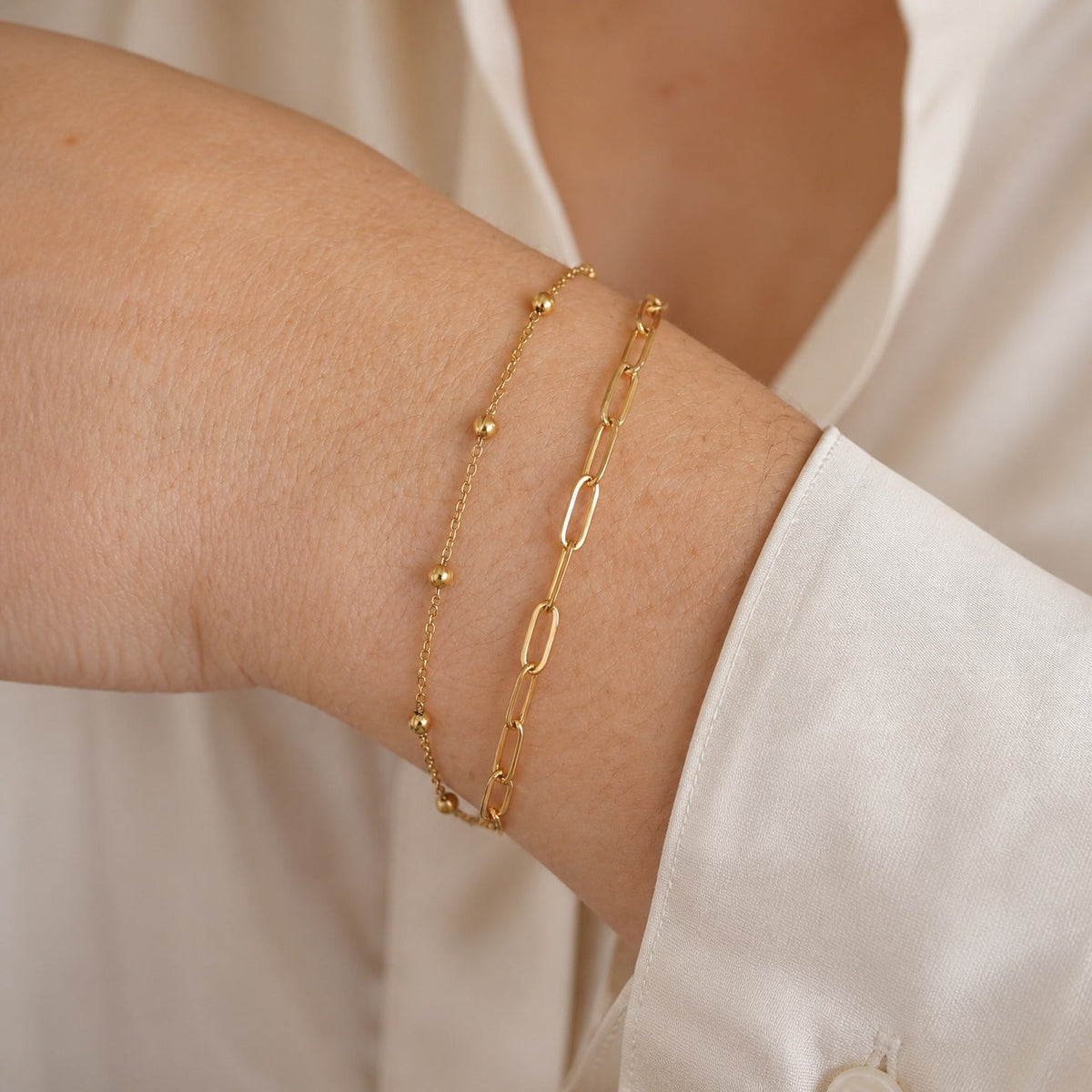 Pulsera delicada de doble capa