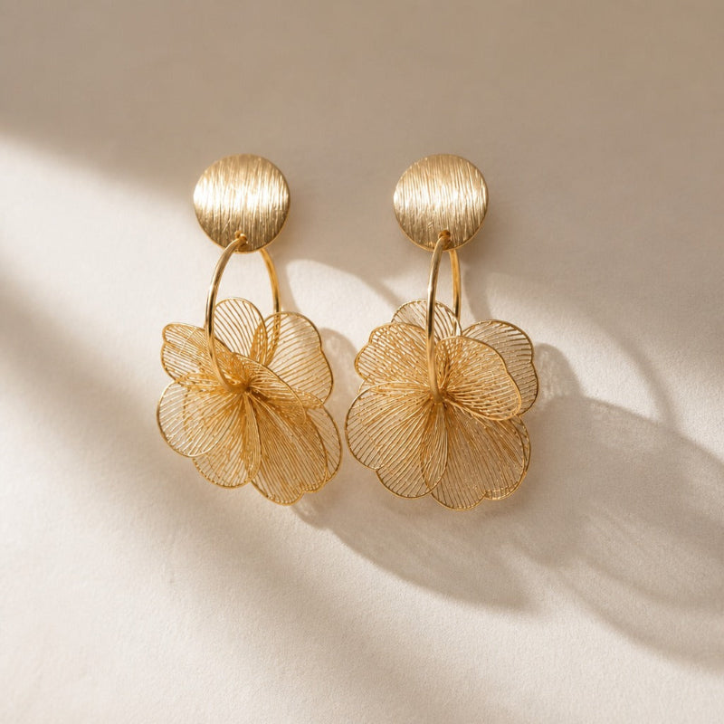 Pendientes colgantes de flor luminosos