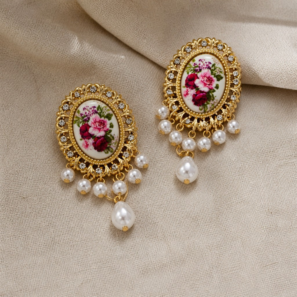 Pendientes de perla en gota luminosos – imagen 2
