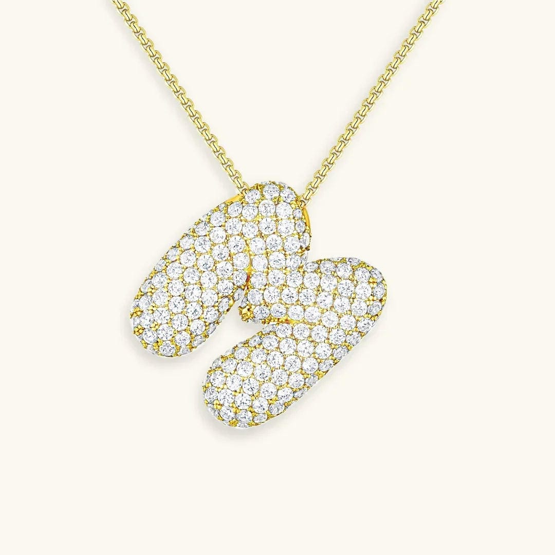 Collar con inicial Bubble de cristales – imagen 15