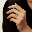 Anillo vintage de nudo en oro y plata – imagen 2