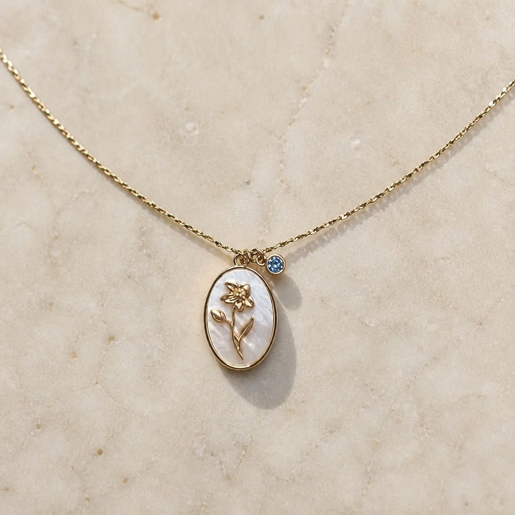 Colección de collares vintage con piedra de nacimiento – imagen 4