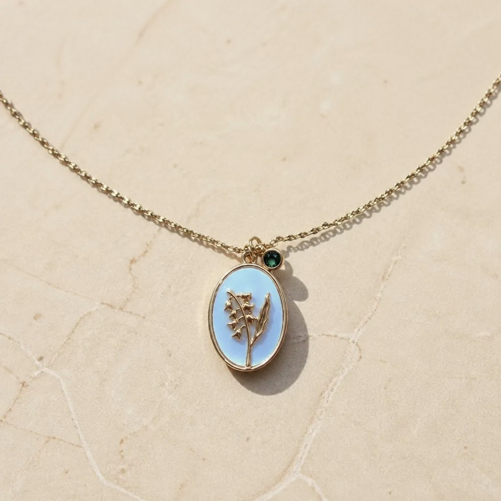 Colección de collares vintage con piedra de nacimiento – imagen 6