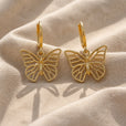 Pendientes minimalistas de mariposa calados – imagen 2