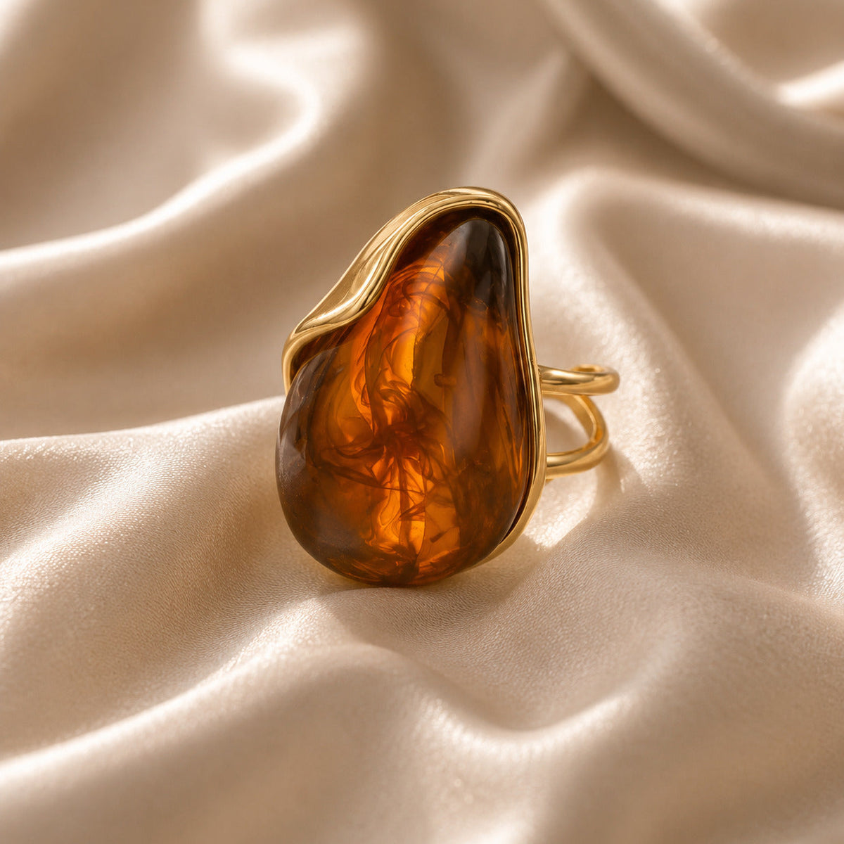 Anillo Piedra Única de acero inoxidable — Carmen, Lucía & Rocío
