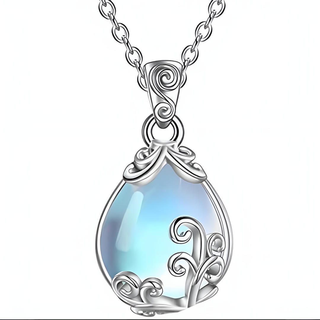 Collar con colgante Glaciar a la luz de la luna