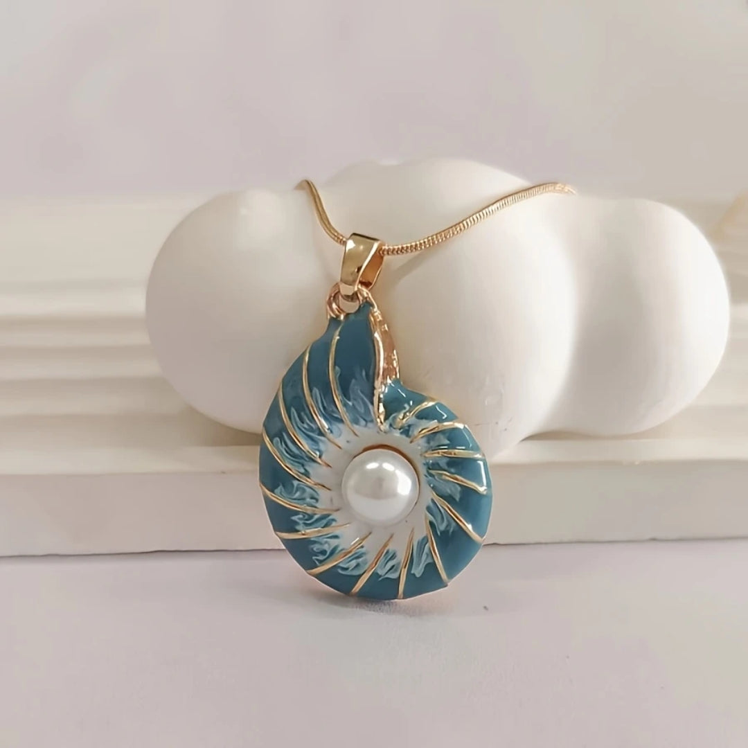Collar Pearl Blue Shell