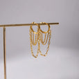 Pendientes de aro con cadena brillantes – imagen 2