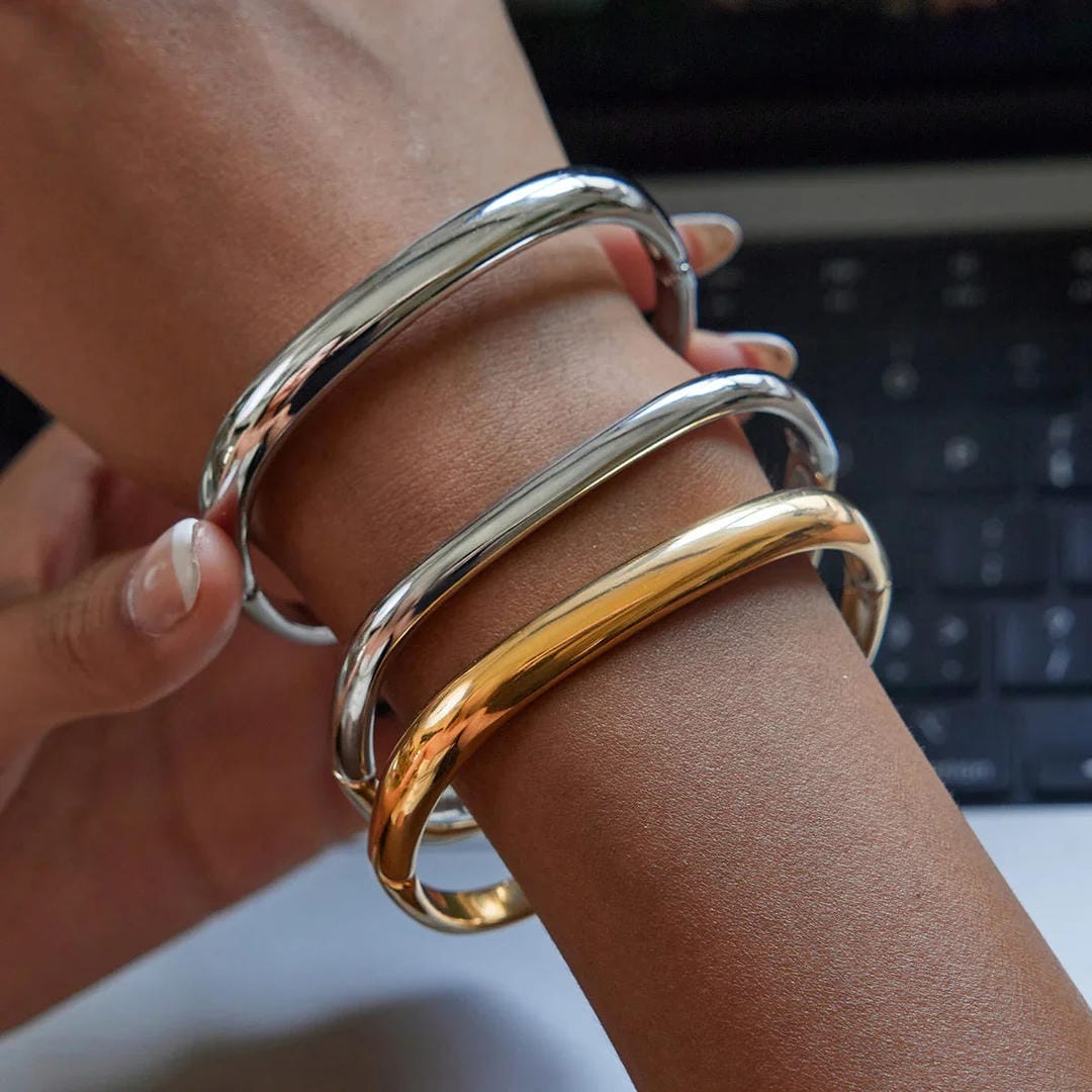 Pulsera moderna dorada – imagen 5