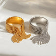 Anillo radiante con borla dorada – imagen 3