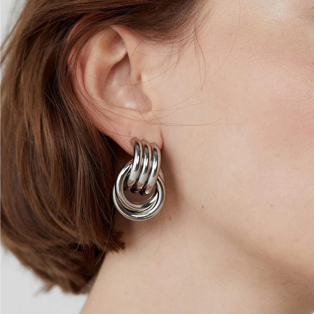 Pendientes de aro en capas brillantes – imagen 9