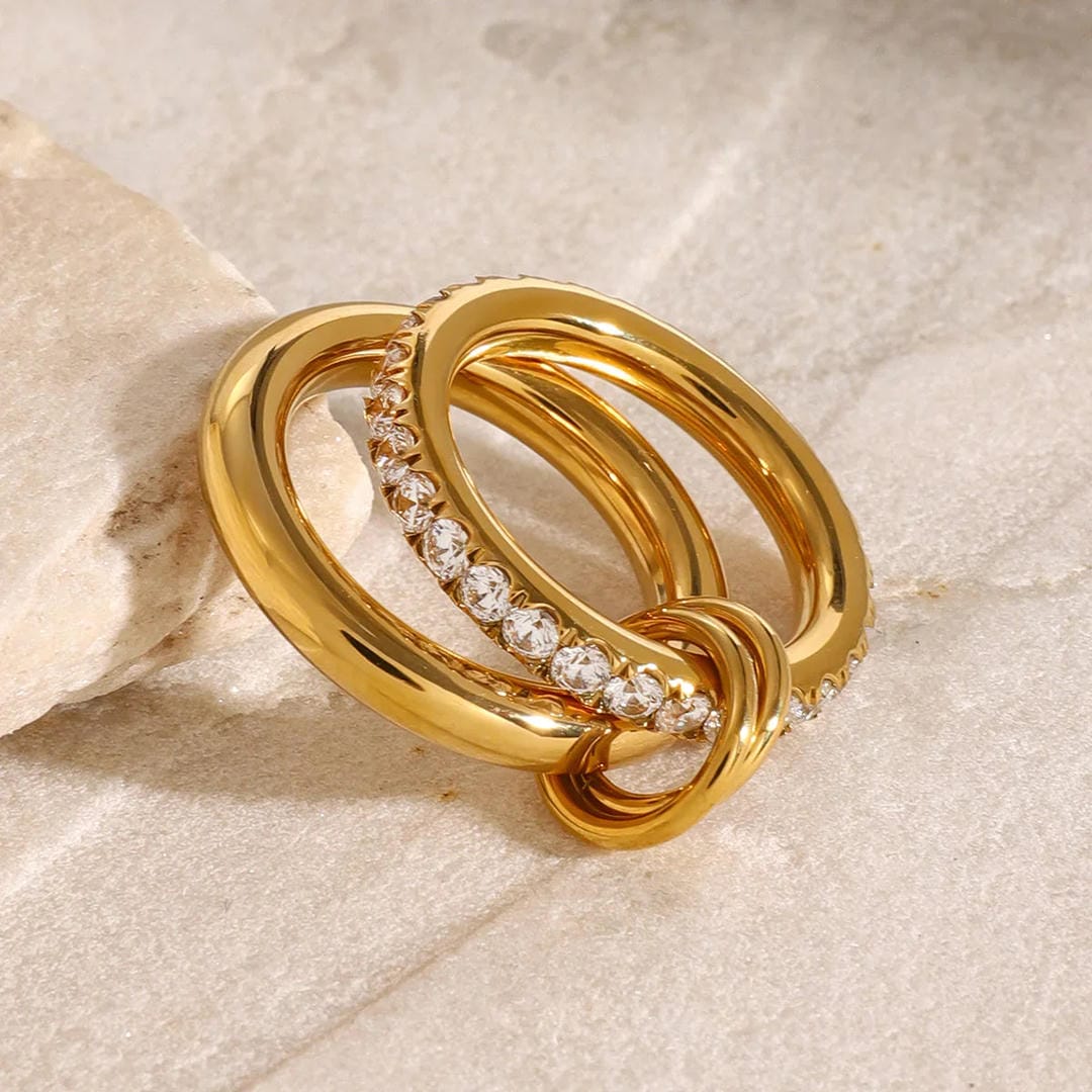 Anillo Alison multicapa de cristales deslumbrante – imagen 2