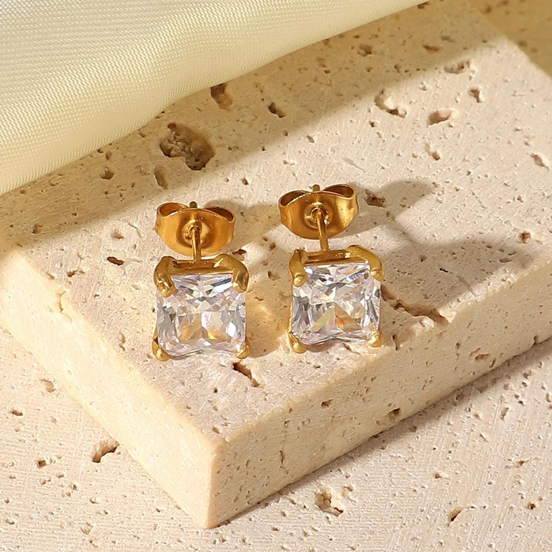 Pendientes etéreos centelleantes en dorado – imagen 2