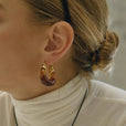 Pendientes voluminosos de esmalte Serene – imagen 4