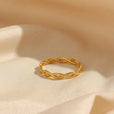 Anillo de oro vintage retorcido – imagen 2