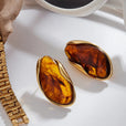 Pendientes pulidos atemporales con gemas – imagen 6