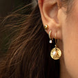 Pendientes de aro modernos con acentos de cristal – imagen 5