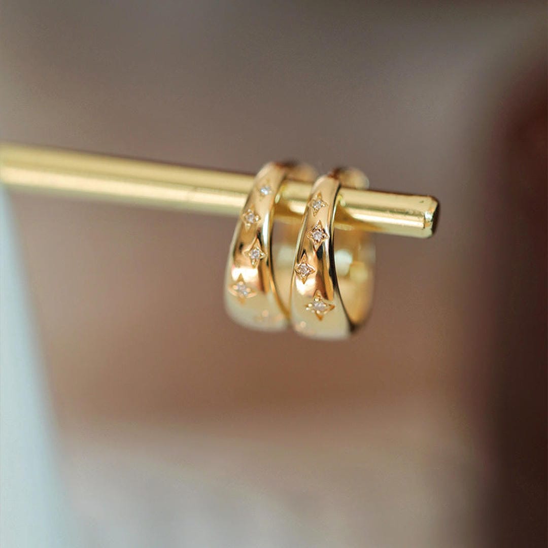 Pendientes de oro y plata de lujo – imagen 2