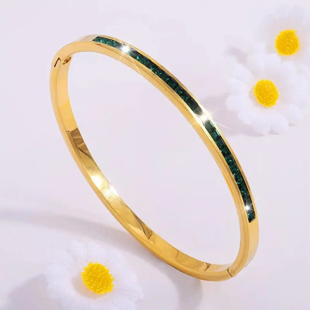 Pulsera de eslabones esmeralda de moda – imagen 3