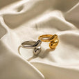 Anillo abierto radiante con gota – imagen 4