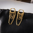 Pendientes de aro con cadena brillantes – imagen 4