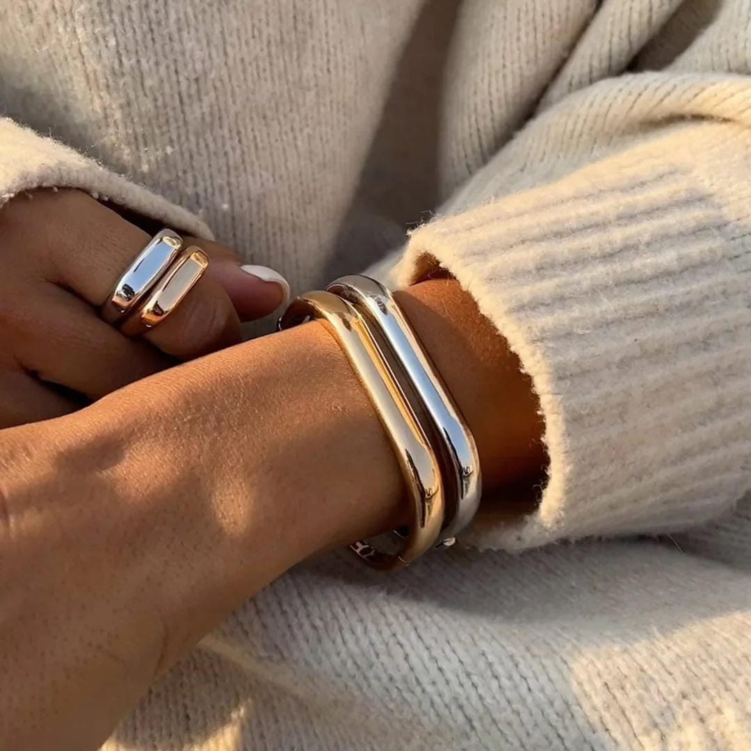 Pulsera moderna dorada – imagen 4