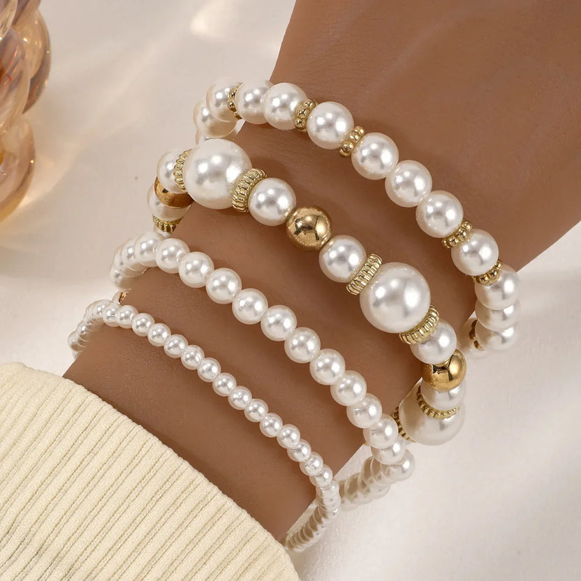 Set de pulseras Love and Pearl