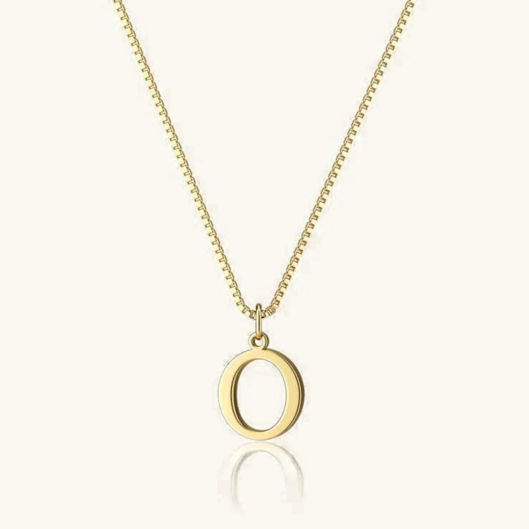 Collar vintage dorado con inicial – imagen 20
