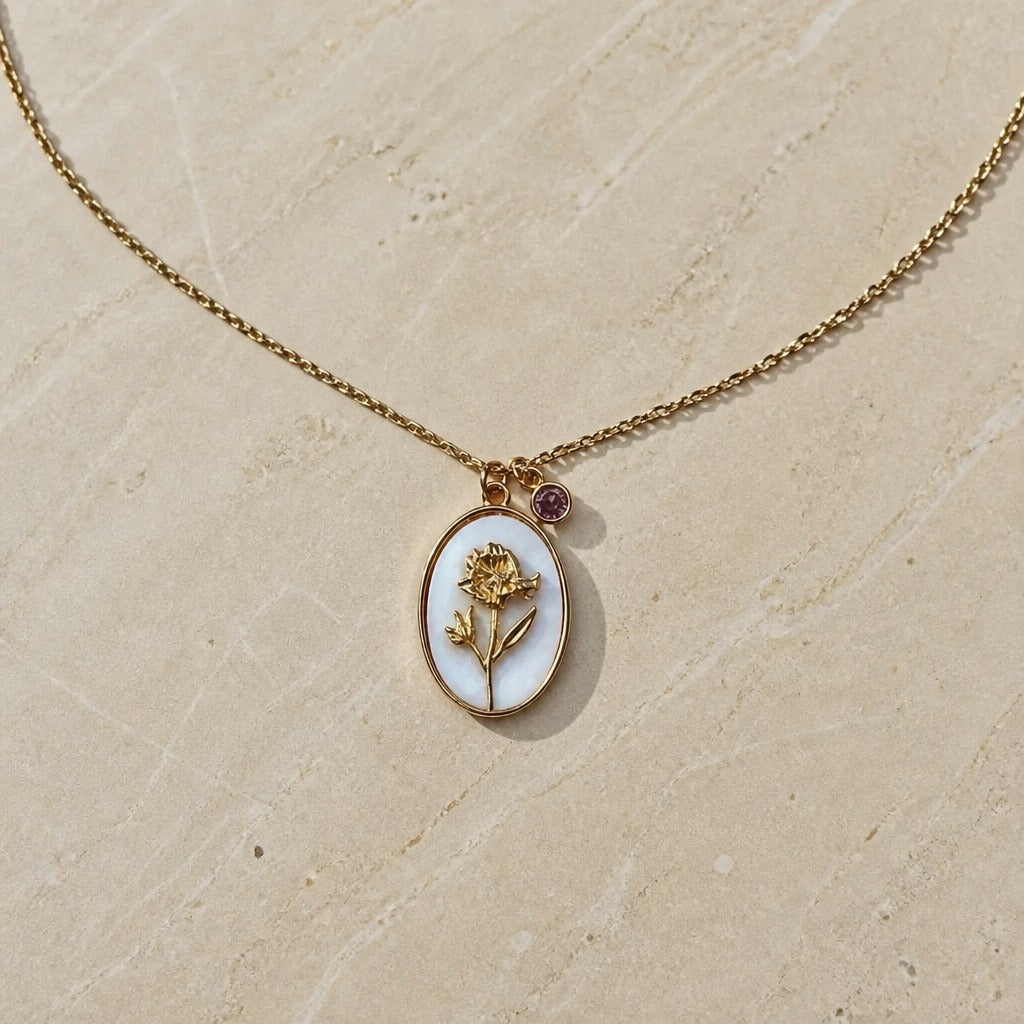 Colección de collares vintage con piedra de nacimiento – imagen 11