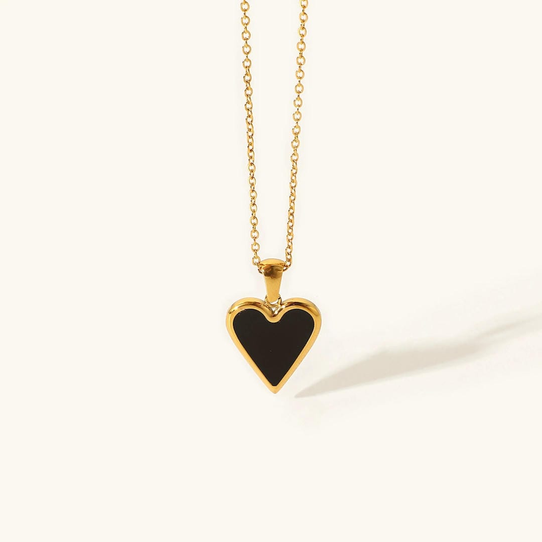 Collar con colgante de corazón brillante – imagen 2