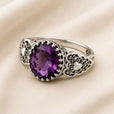 Anillo ornamental de circonita ovalada – imagen 2