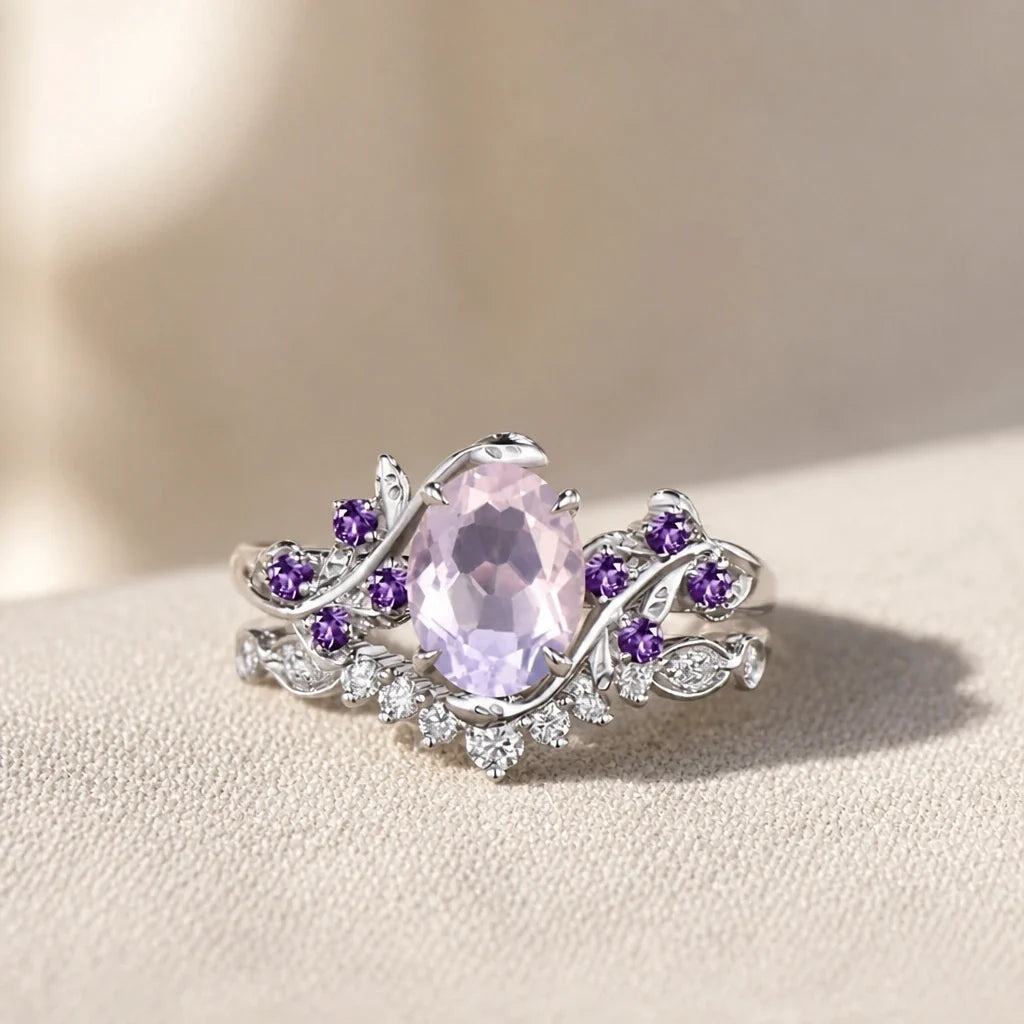 Anillo de plata con talla ovalada – imagen 2